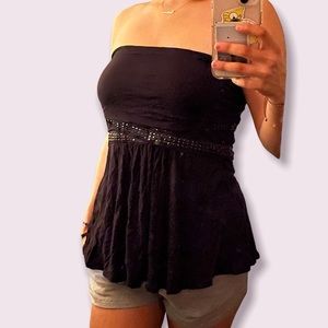 Y2k Express Black Tube Top